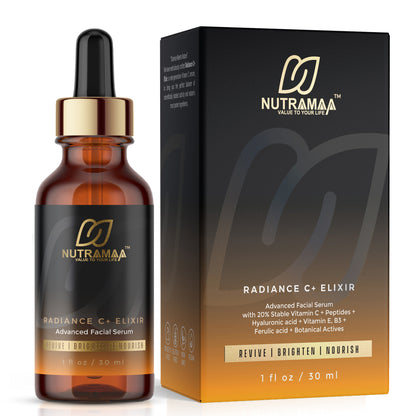 Radiance C+ Elixir – 20% Vitamin C + Peptides + Botanicals Facial Serum